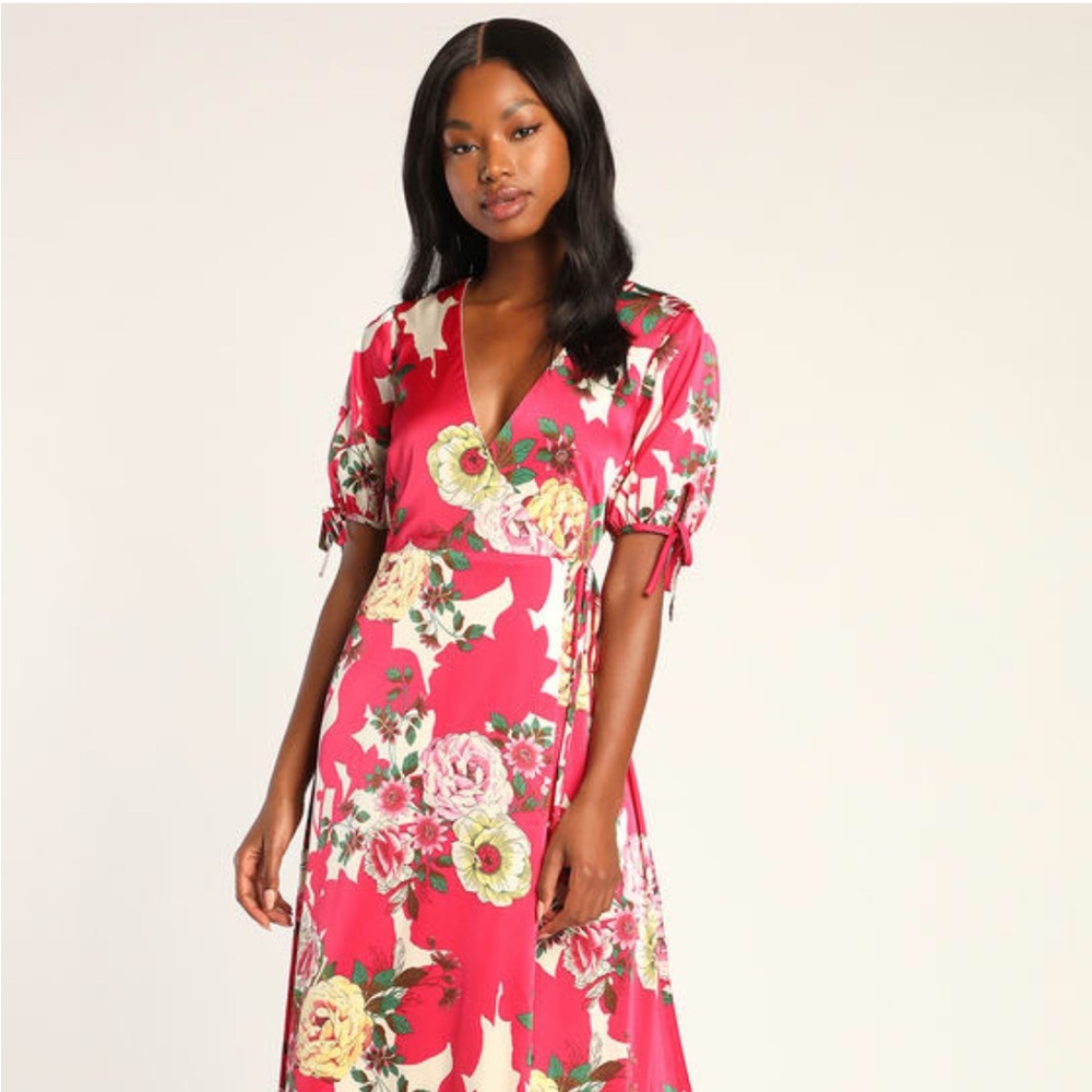 Stunning Pink Floral maxi dress